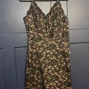 R&M Richards Black Lace Mini Dress